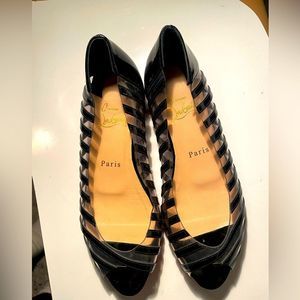Christian Louboutin Printed Black Flats